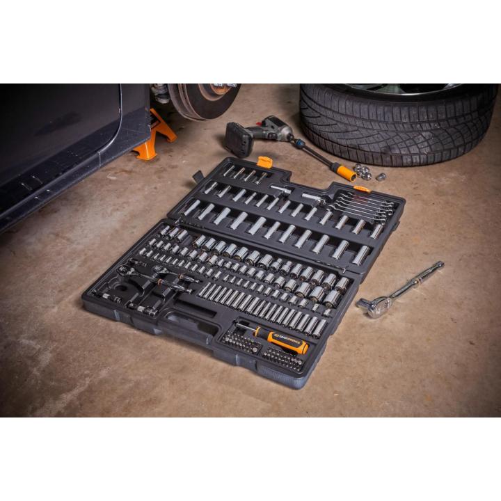 Gearwrench GW90MCBMTS - 185 Piece 1/4", 3/8” & 1/2" Drive 90T SAE/Metric Mechanics Hand Tool Set