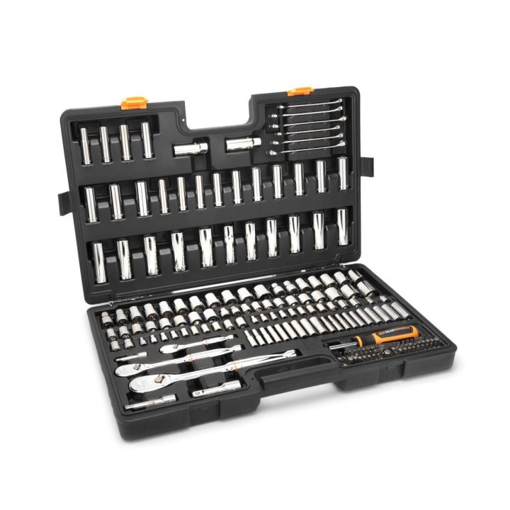 Gearwrench GW90MCBMTS - 185 Piece 1/4", 3/8” & 1/2" Drive 90T SAE/Metric Mechanics Hand Tool Set