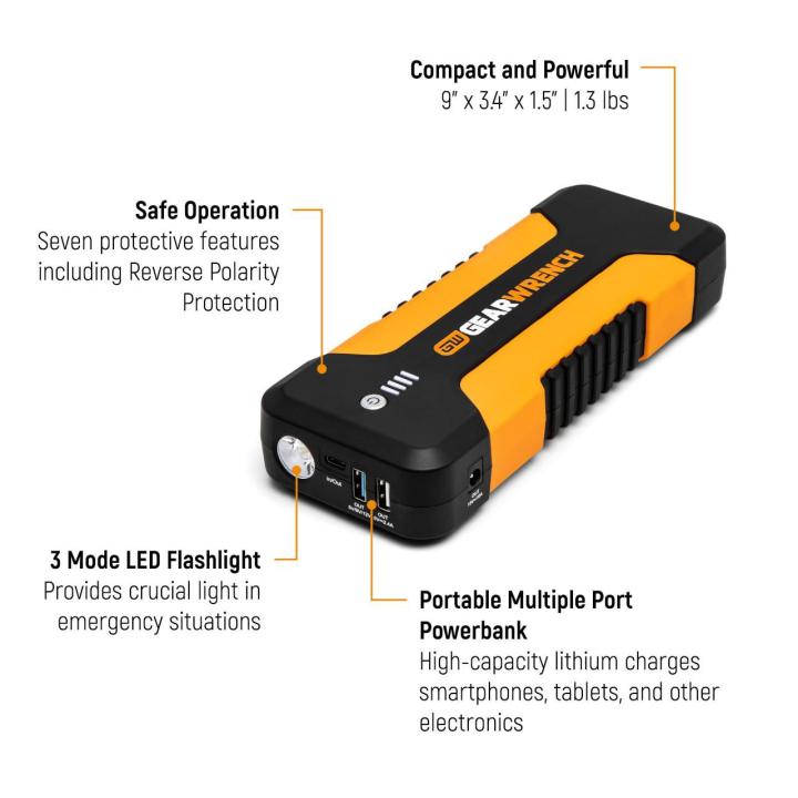 Gearwrench GWLBJ20 - 2500A 12V Lithium Battery Jump Starter and Powerbank