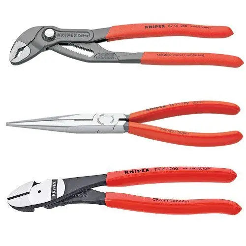 Knipex 002008US2 - 3 Pc Universal Set with Cobra® Pliers - Wise Line Tools