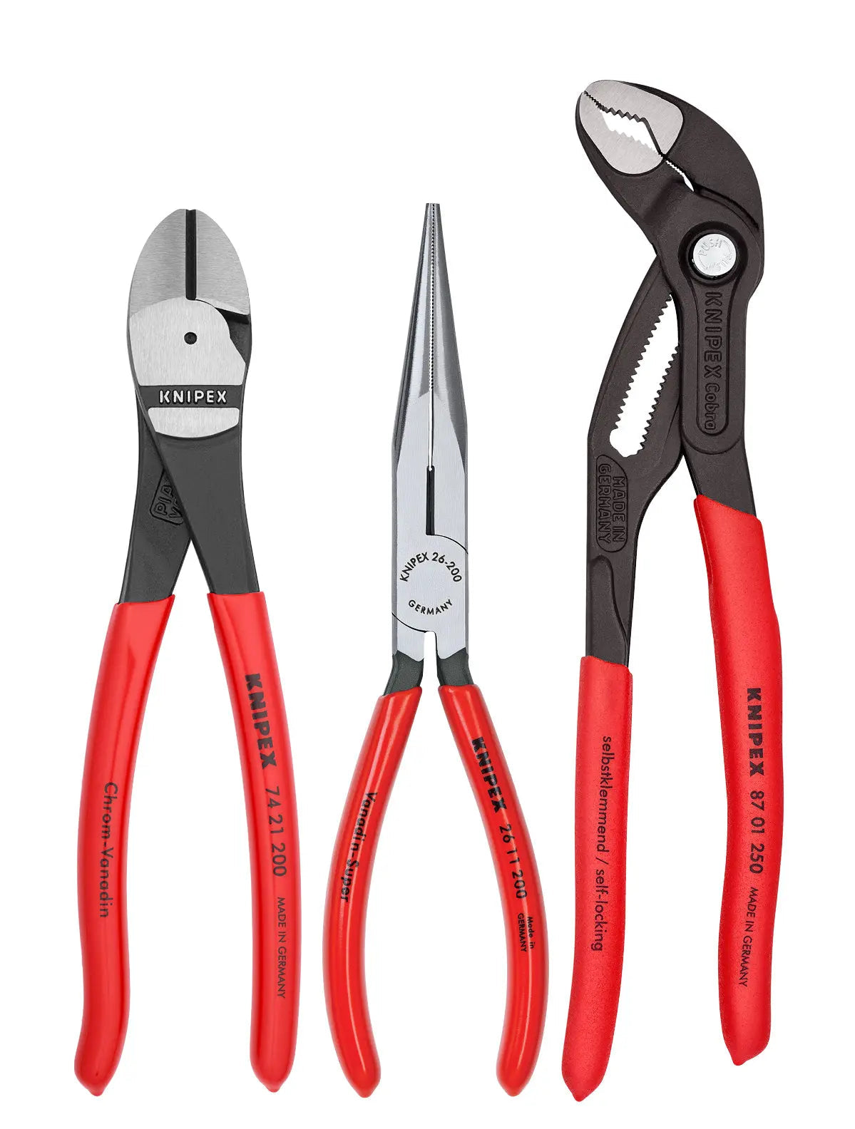 Knipex 002008US2 - 3 Pc Universal Set with Cobra® Pliers - Wise Line Tools