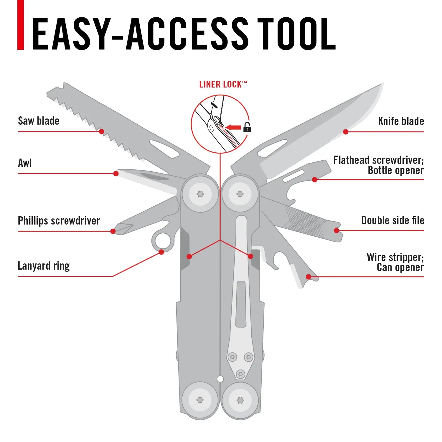 COAST MT400 - Mackenzie 13-in-1 Multitool