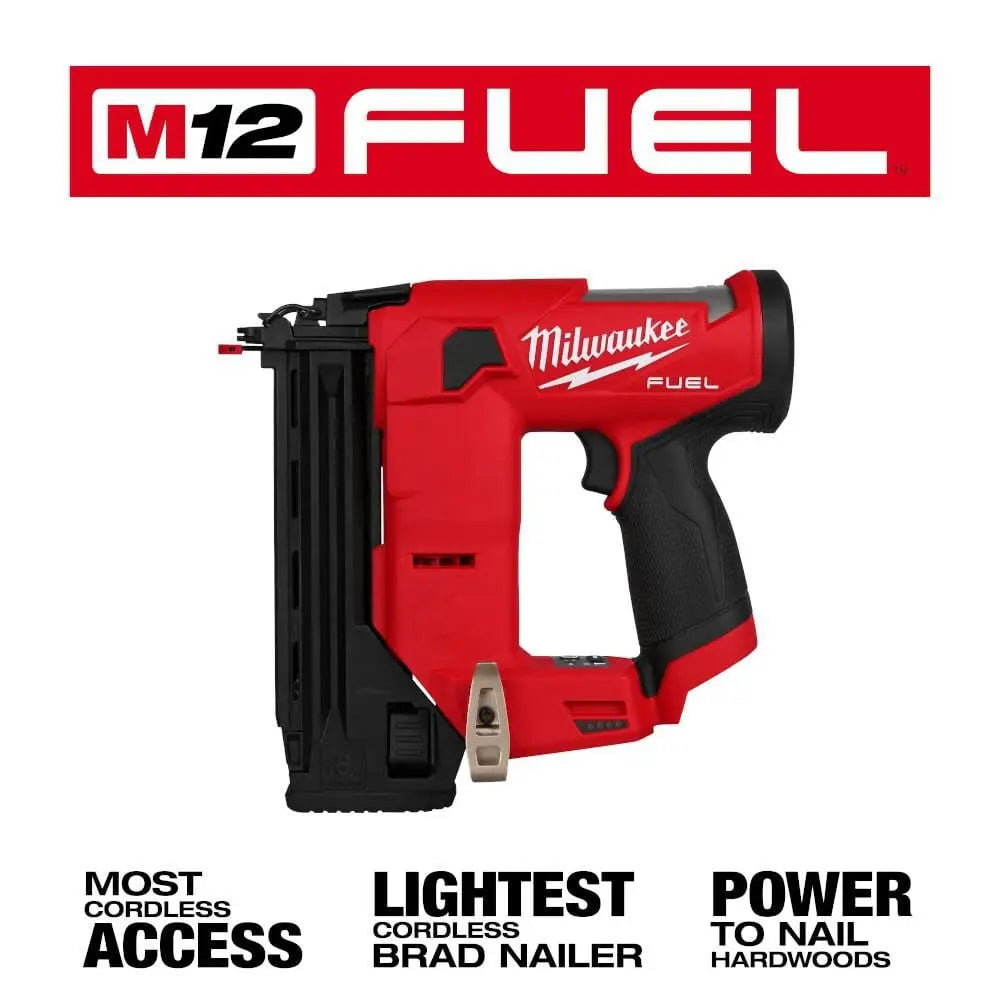 Milwaukee 2541-20 - M12 FUEL™ 18 Gauge Compact Brad Nailer - Wise Line Tools