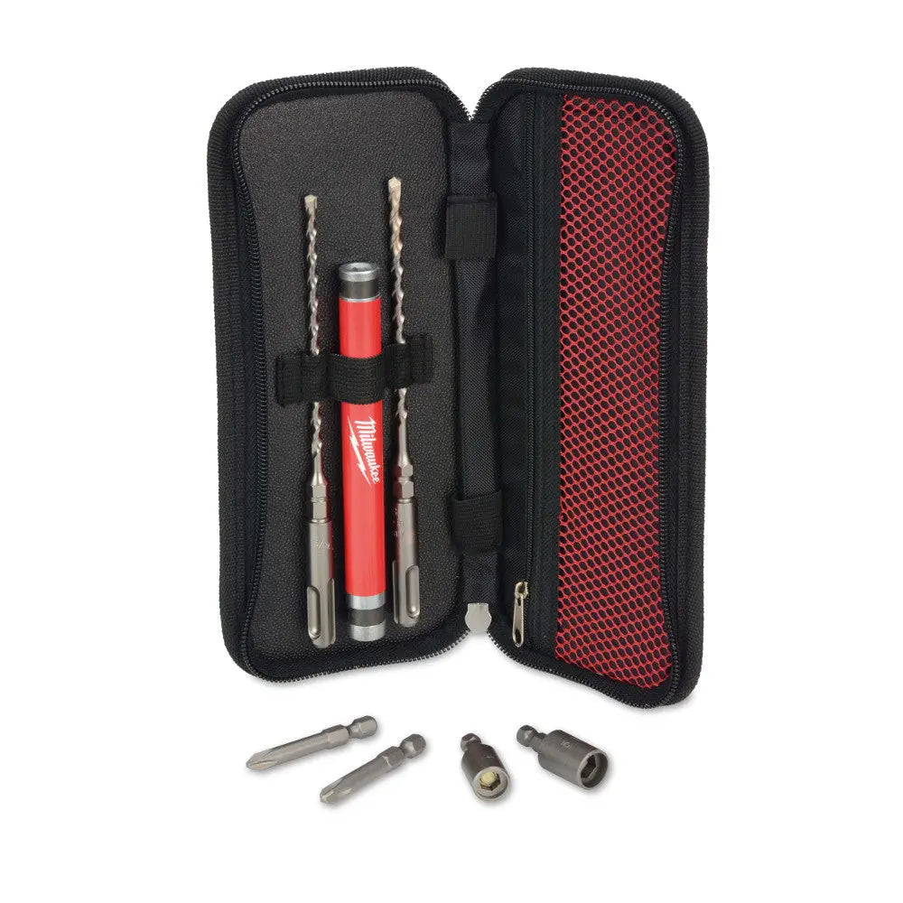 Milwaukee 48-20-7497 - 7pc. SDS Plus M/2™ 2-Cutter Concrete Screw Install Kit - Wise Line Tools
