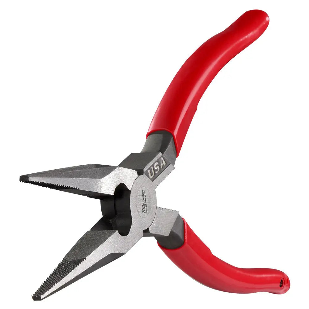 Milwaukee MT505 - 8" Long Nose Dipped Grip Pliers (USA) - Wise Line Tools