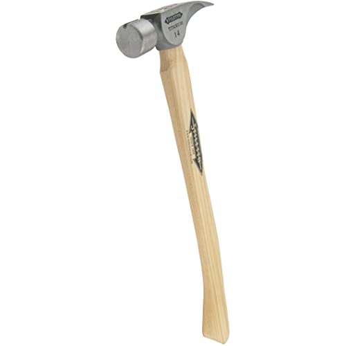 Milwaukee TI14SC - 14 oz Titanium Smooth Face Hammer with 18 in. Curved Hickory Handle - Wise Line Tools