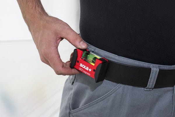 SOLA LSGOM  -  GO! MAGNETIC POCKET LEVEL W/CLIP, 3", 1 FOCUS-60 VIAL SOLA