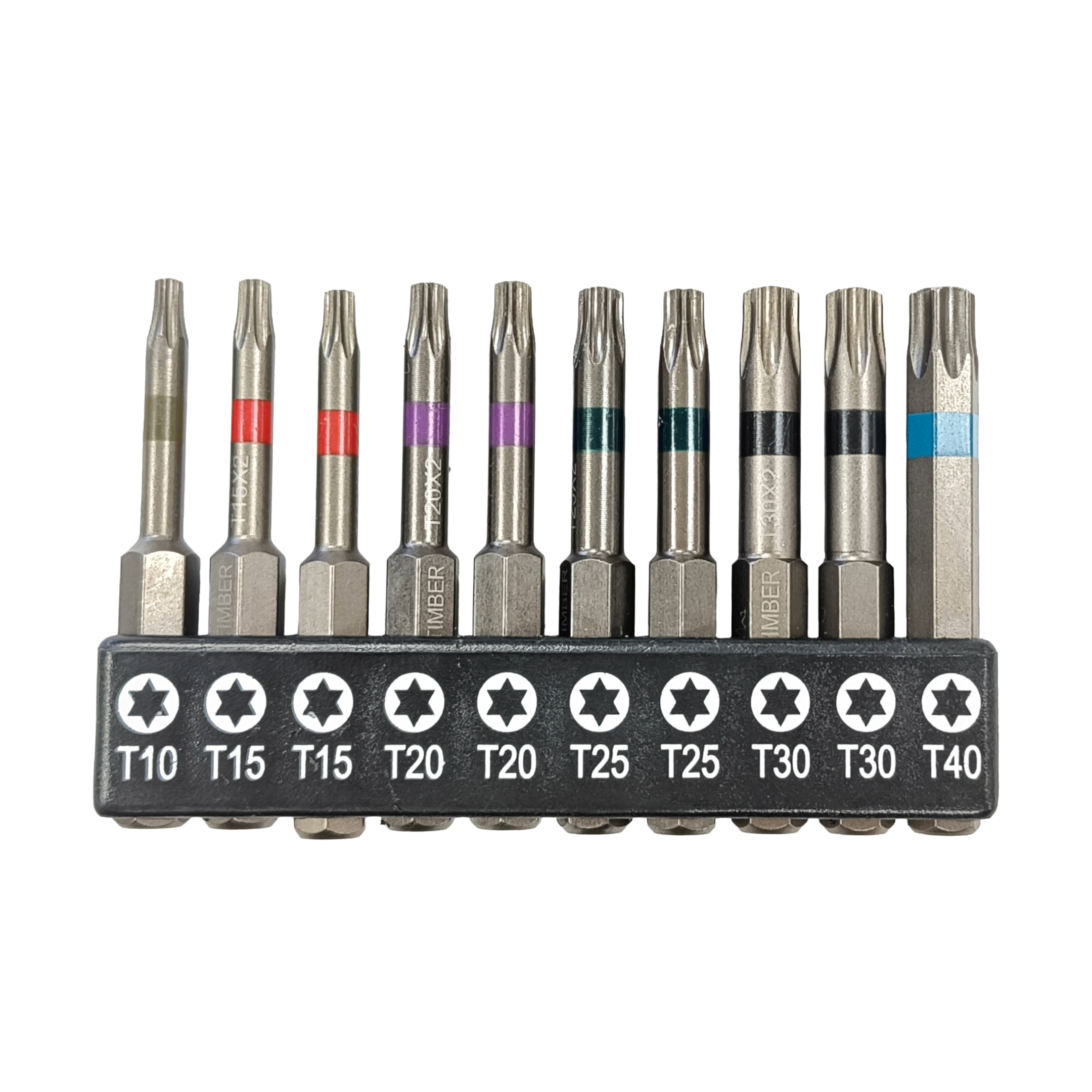 Big Timber BHT - 10-Piece 2 In. Star Drive Impact Screwdriver Bit Set