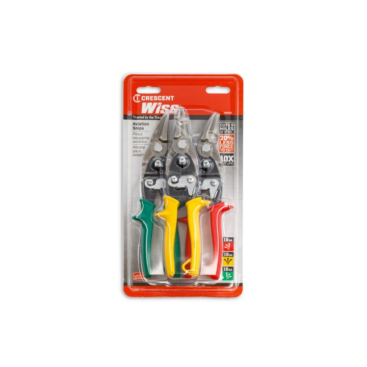Crescent M123R - 3 Piece Compound Action Aviation Snip Set