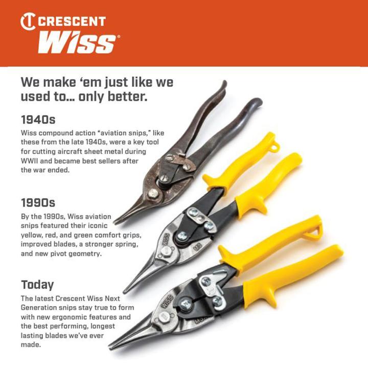 Crescent M123R - 3 Piece Compound Action Aviation Snip Set