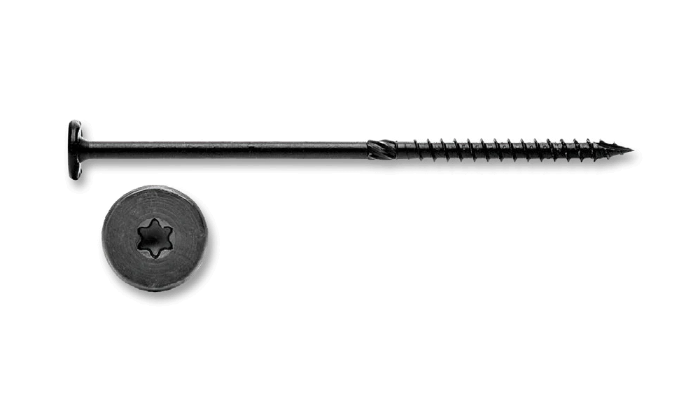 Big Timber WTX15312-25 - #15 x 3-1/2" Wafer Head Lag Structural Screws, T-30  Ruspert(25ct)