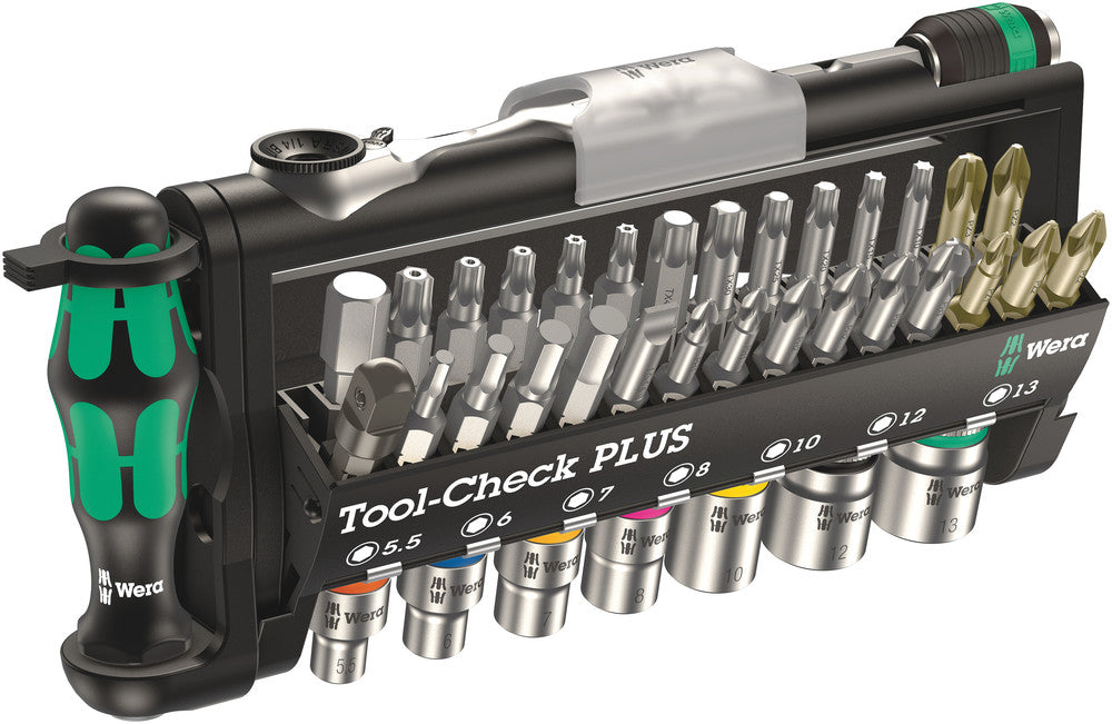 Wera 056490  -  Tool-Check Plus Bit Ratchet Set with Sockets - Metric - Wise Line Tools