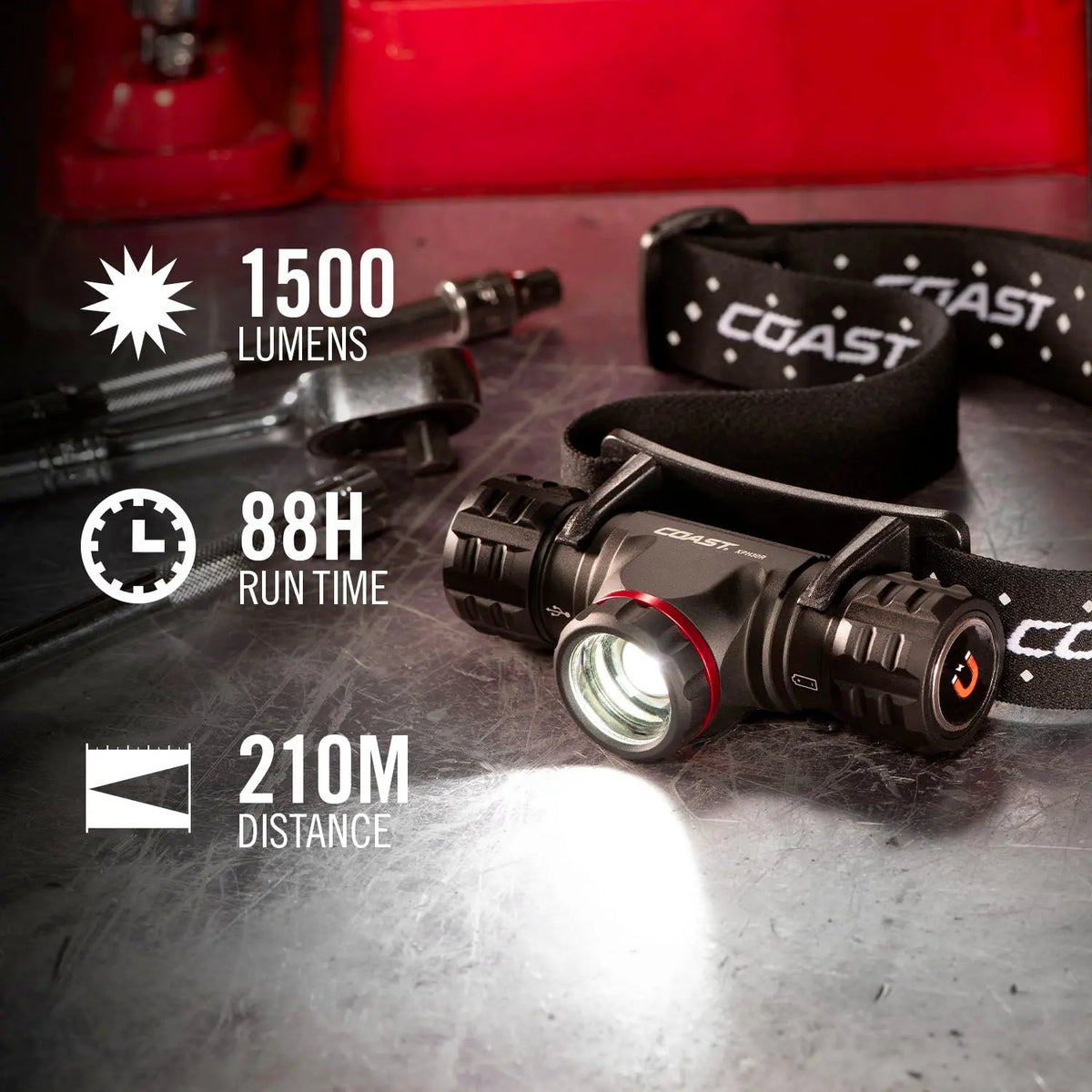 Coast XPH30R - 1,500 Lumen Rechargeable Headlamp