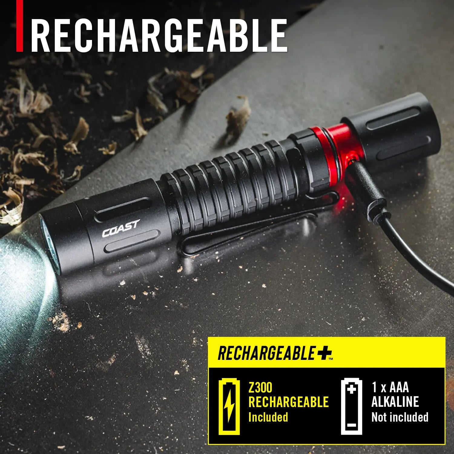 Coast XT10R - 280 Lumen Rechargeable Pen Light