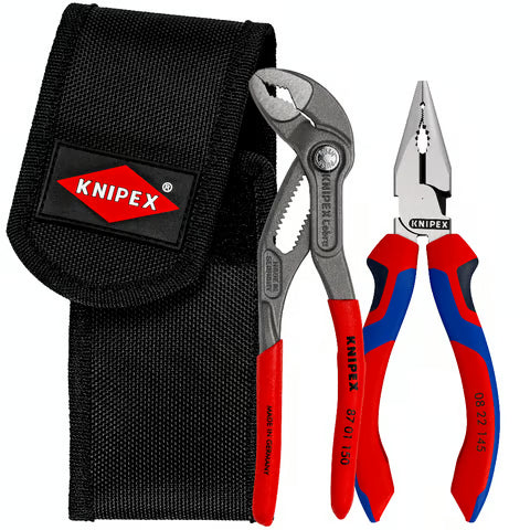 Knipex 002072V06 - 2 Piece Mini Cobra Pliers & Needle Nose Pliers Set in Pouch