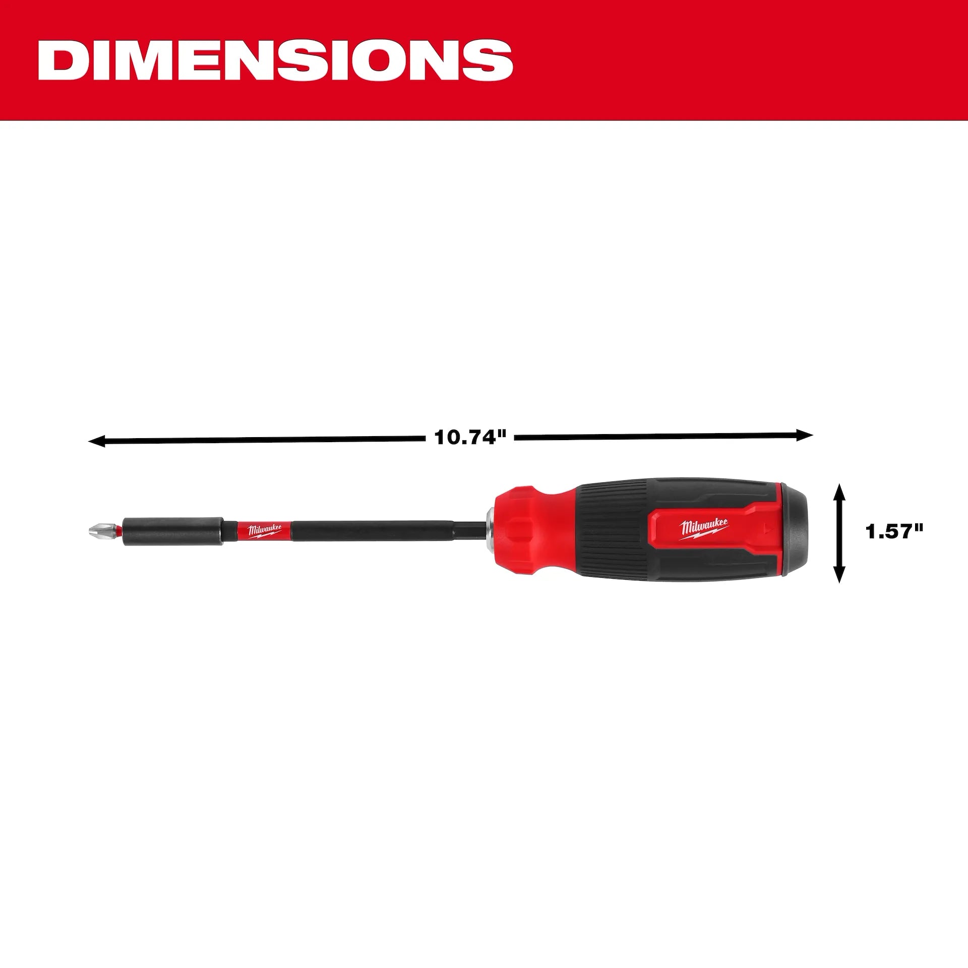 Milwaukee 48-22-2915 - 14-IN-1 Multi-Bit Screwdriver w/ SHOCKWAVE Impact Duty Bits