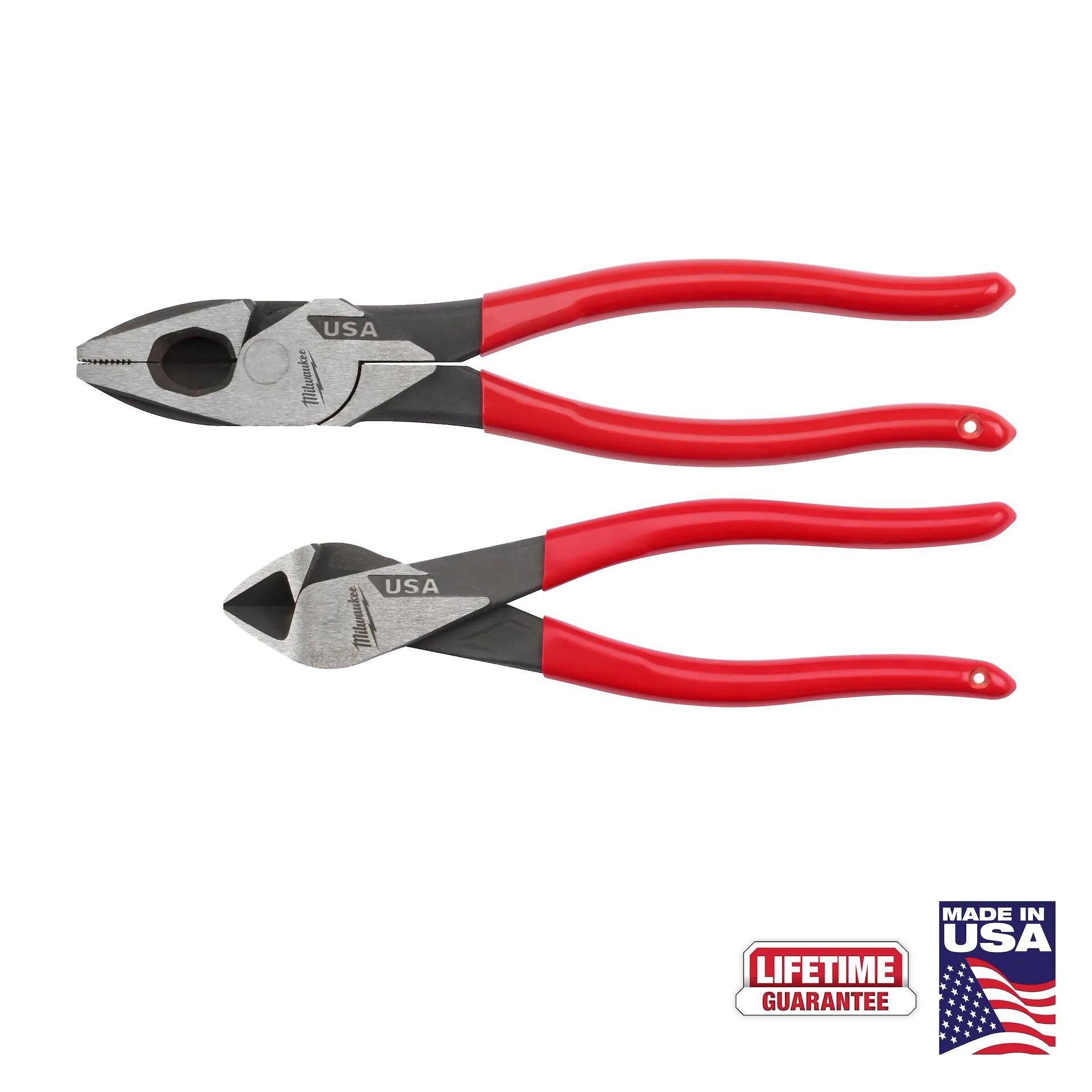 Milwaukee MT500-2 - 2 PC. Dipped Grip Cutting Pliers Set (USA)