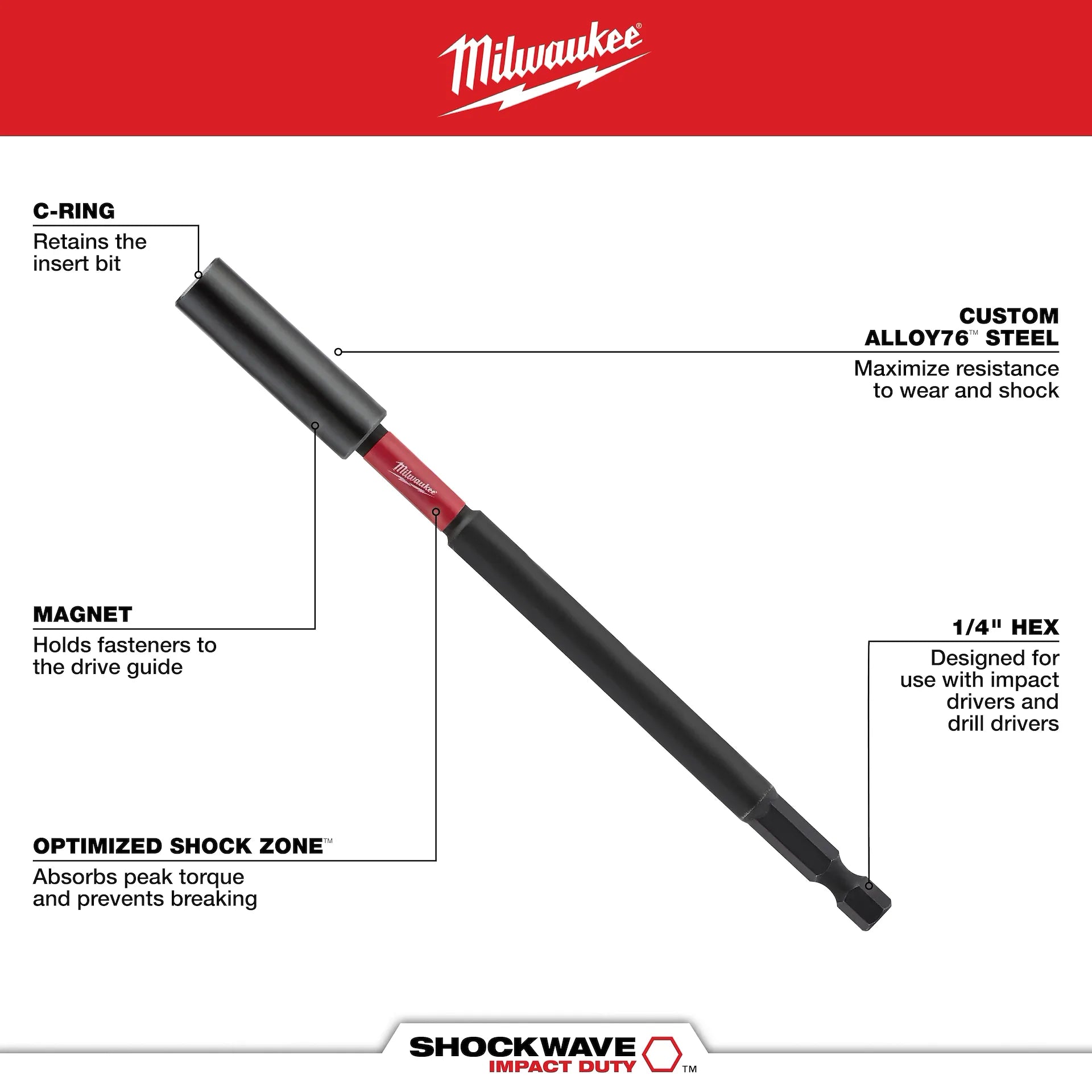 Milwaukee 48-22-2915 - 14-IN-1 Multi-Bit Screwdriver w/ SHOCKWAVE Impact Duty Bits