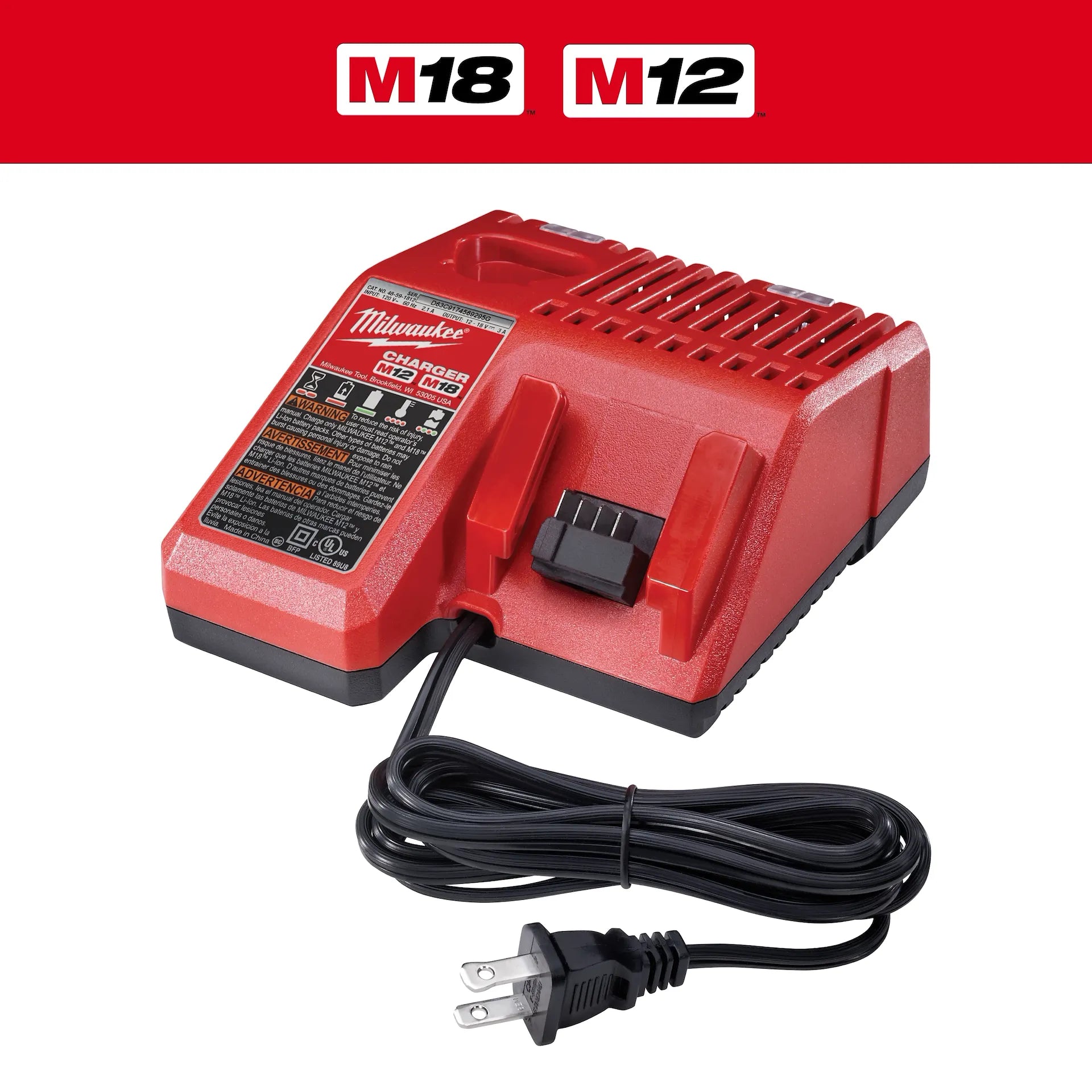 Milwaukee 48-59-1812 - M18™ & M12™ Multi-Voltage Charger