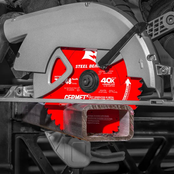 Diablo D0748CFA - 7-1/4" 48-Teeth Steel Demon™ CermetX™ Saw Blade for Metals and Stainless Steels