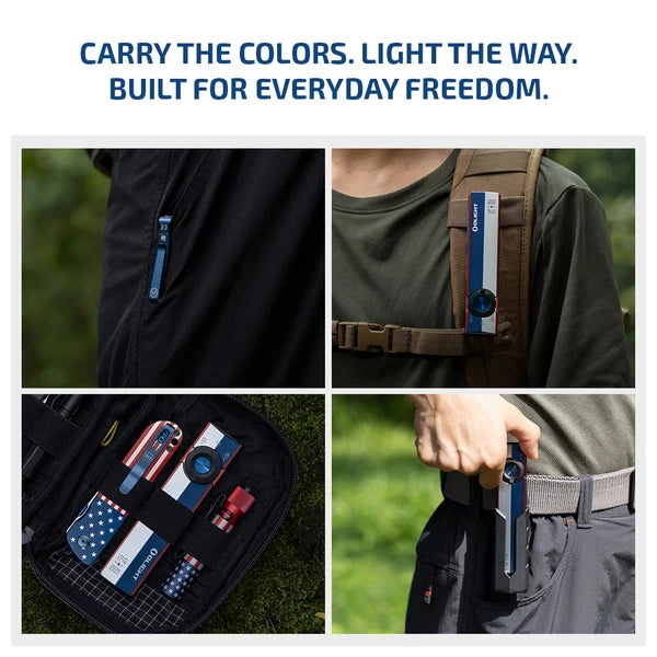 Olight ArkPro Liberty Lines | Limited Edition Flat EDC Flashlight