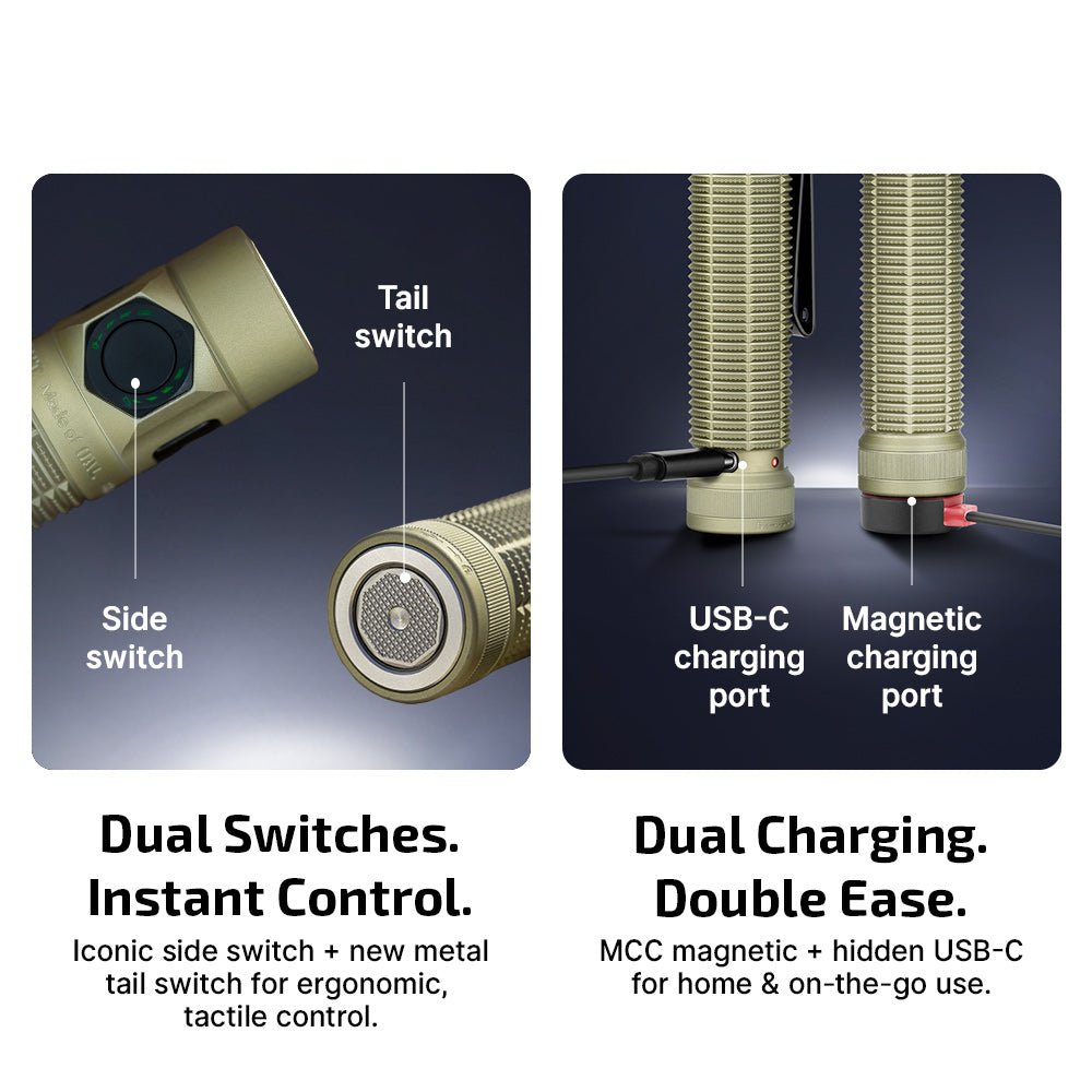 Olight Baton Ultra Dual Switch High Lumen Compact EDC Flashlight