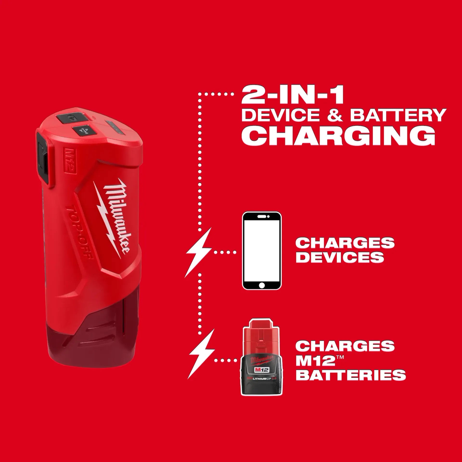 Milwaukee 48-59-1211 - M12™ TOP-OFF™ Power Supply and Charger
