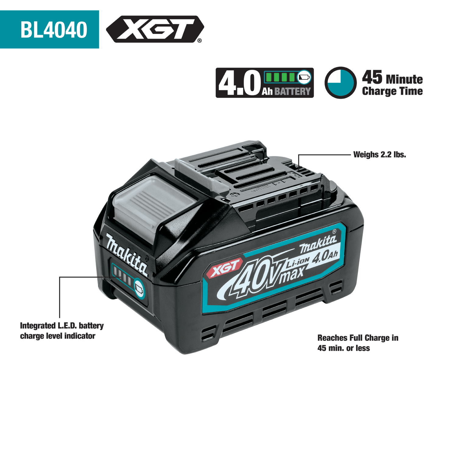 Makita GRJ02M1 - 40V max XGT® Brushless Cordless AVT® Orbital Recipro Saw Kit