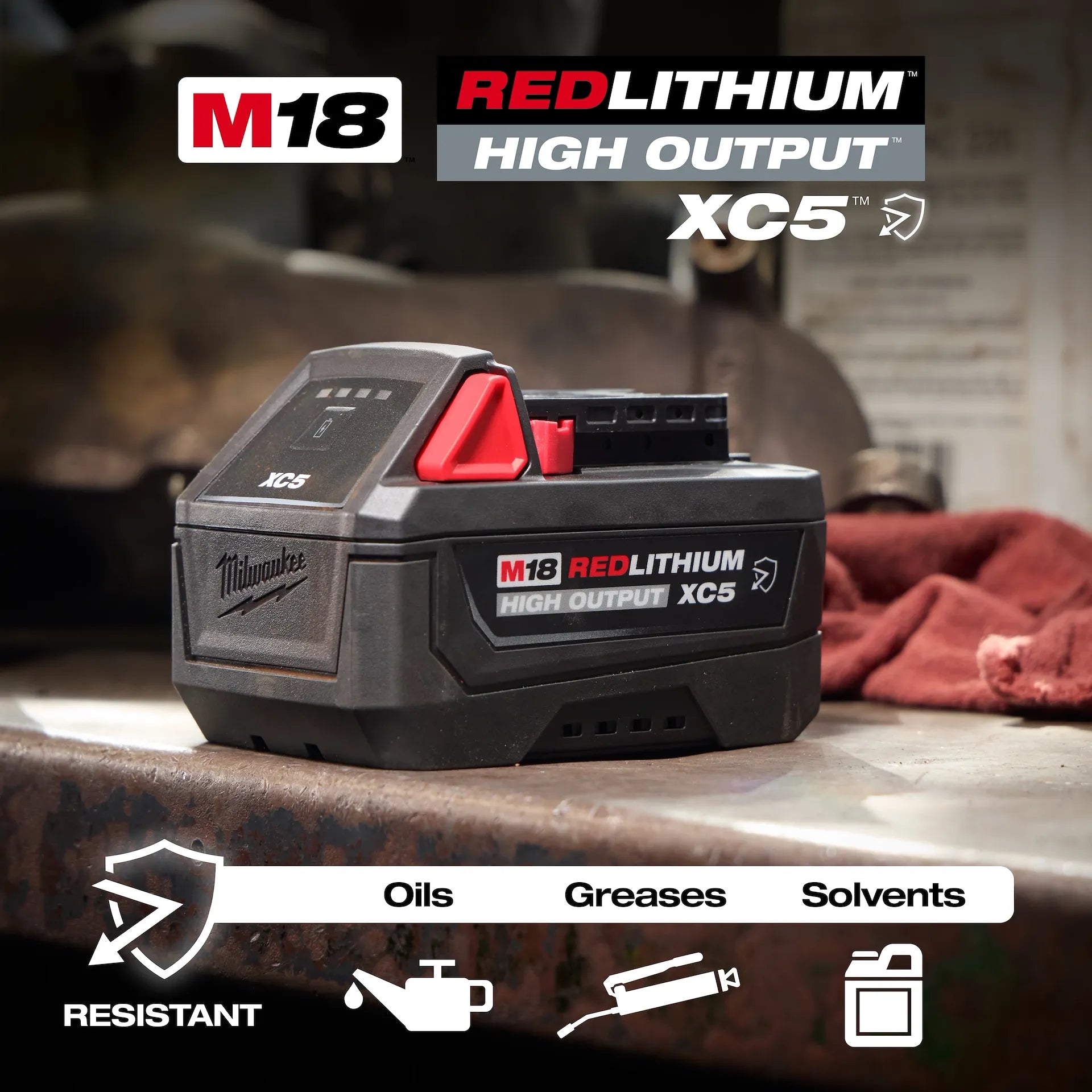 Milwaukee 48-11-1855R - M18™ REDLITHIUM™ HIGH OUTPUT™ XC5™ Resistant Battery Pack