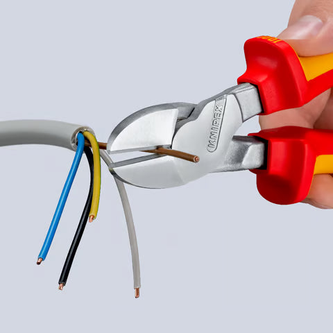 Knipex 7406200T - 8" 1,000V Insulated High Leverage Diagonal Cutter