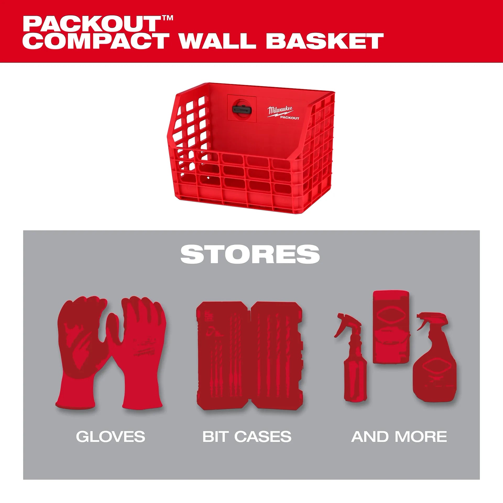 Milwaukee 48-22-8342 - PACKOUT Compact Wall Basket