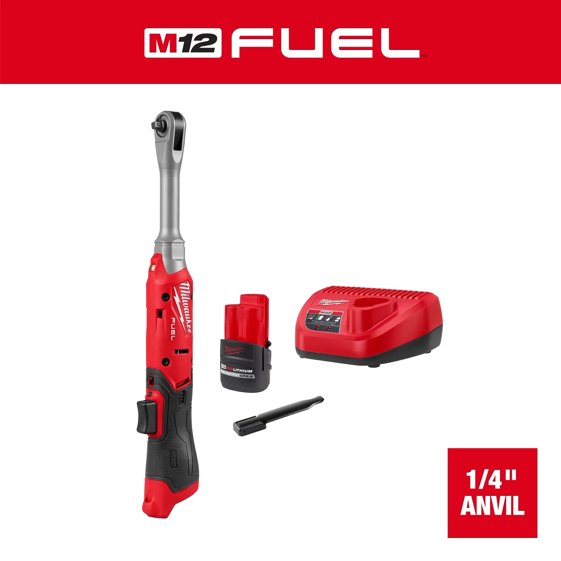 Milwaukee 3058-21 - M12 FUEL™ 1/4" Extended Reach Ratchet Kit