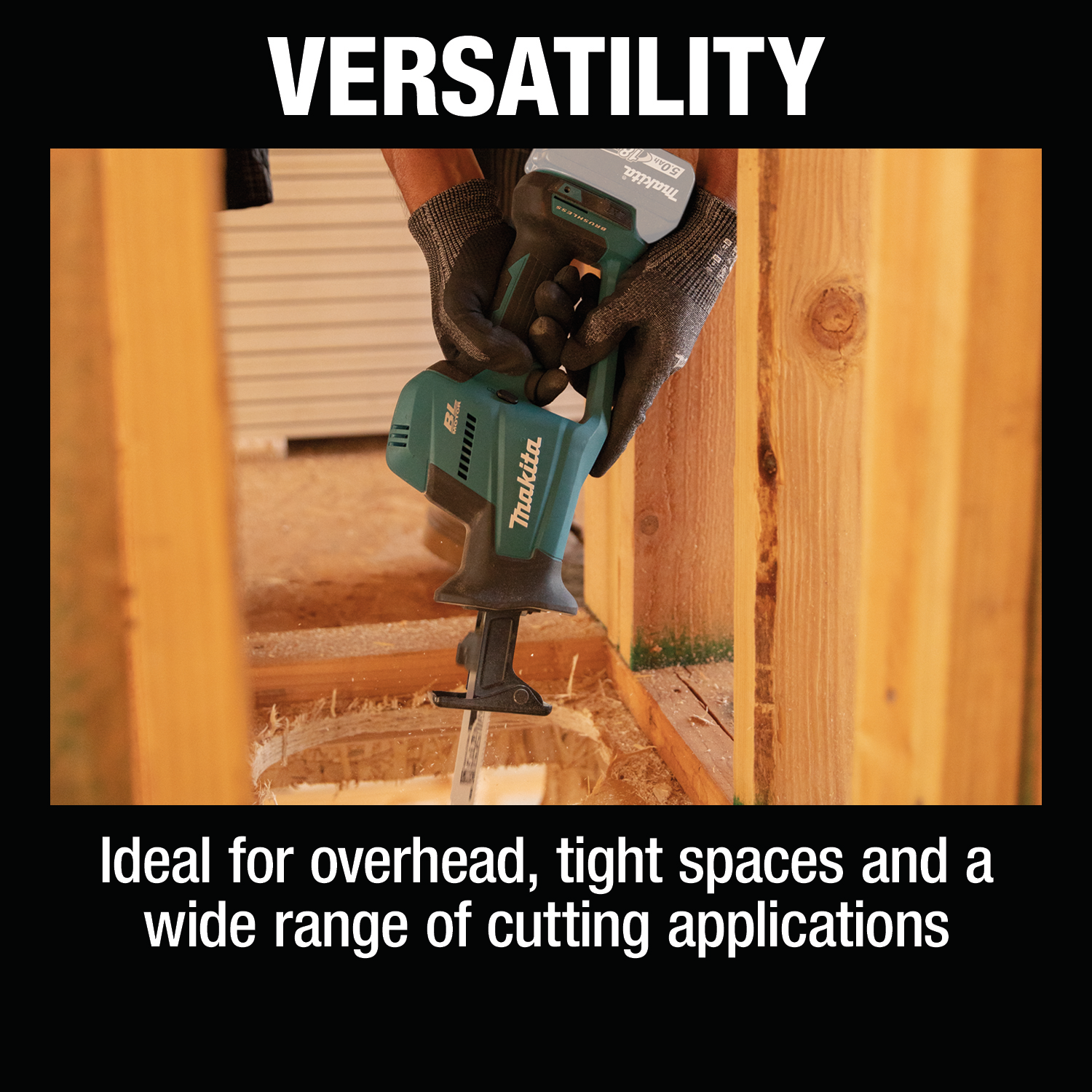Makita XRJ08Z - 18V LXT® Lithium‑Ion Brushless Cordless Compact One‑Handed Recip Saw