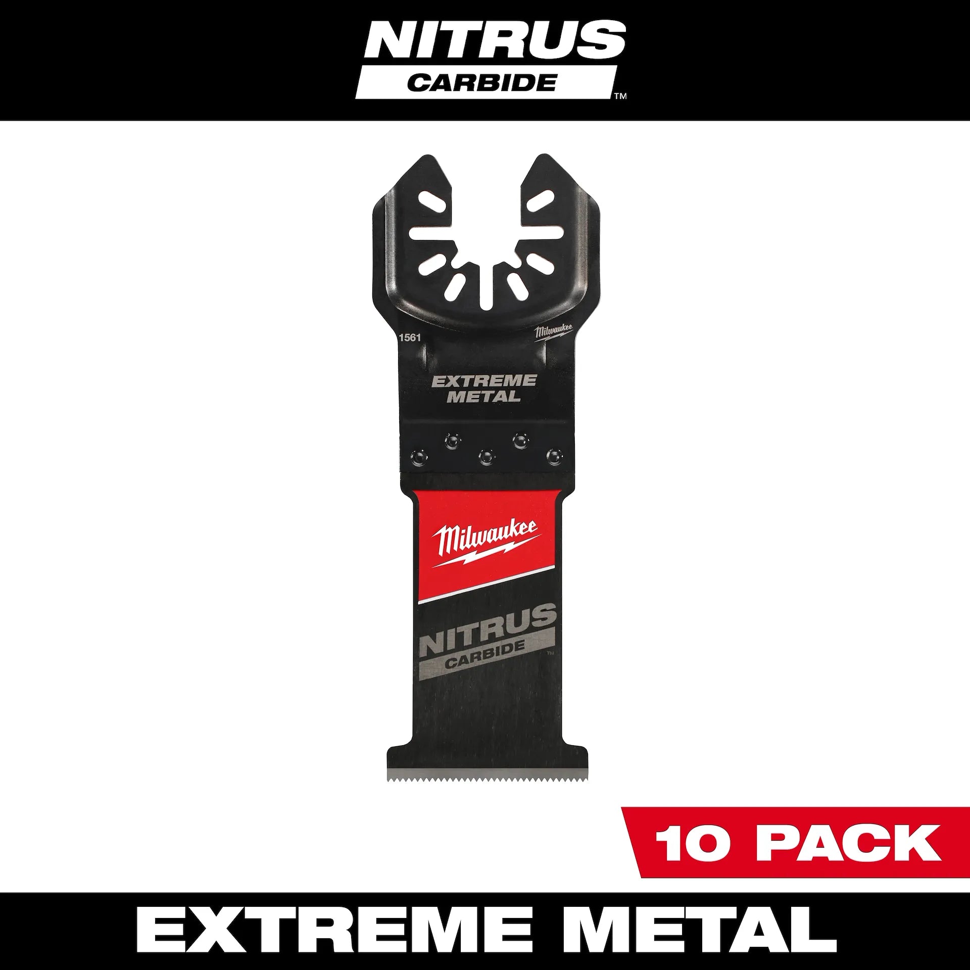 Milwaukee 49-25-1569 - 1-3/8" NITRUS™ Carbide Extreme Metal Universal Fit Oscillating Multi-Tool Blade (10 PK)