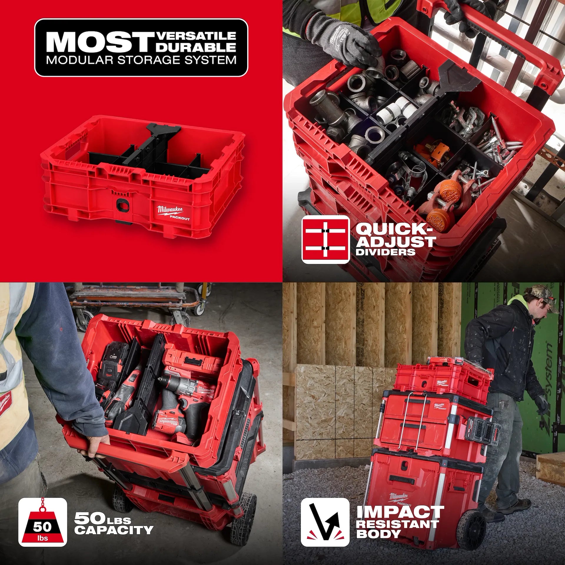 Milwaukee 48-22-8438 - PACKOUT™ Low-Profile Crate