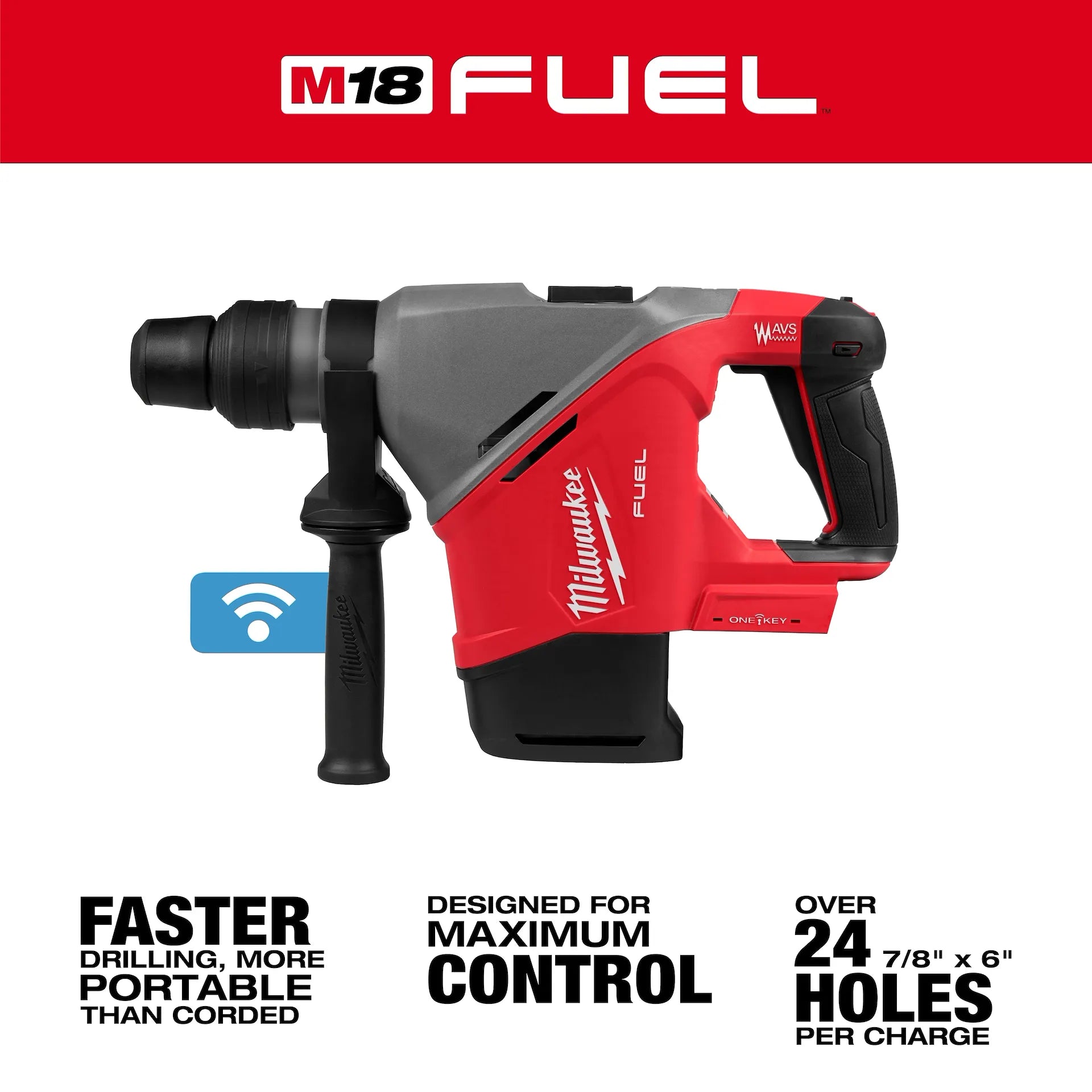 Milwaukee 2917-20 - M18 FUEL™ 1-9/16" SDS Max Rotary Hammer w/ ONE-KEY™