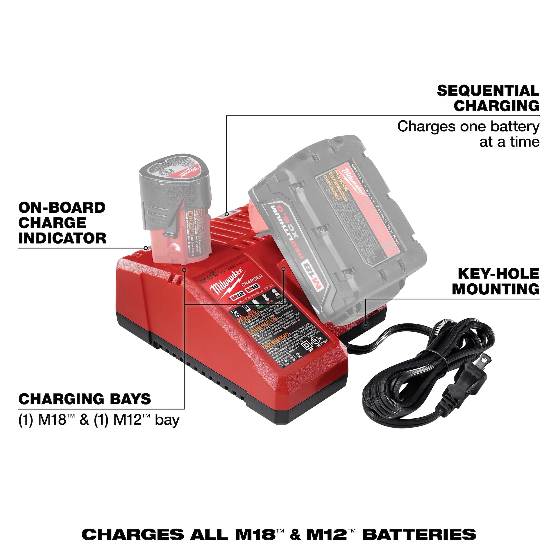 Milwaukee 48-59-1812 - M18™ & M12™ Multi-Voltage Charger