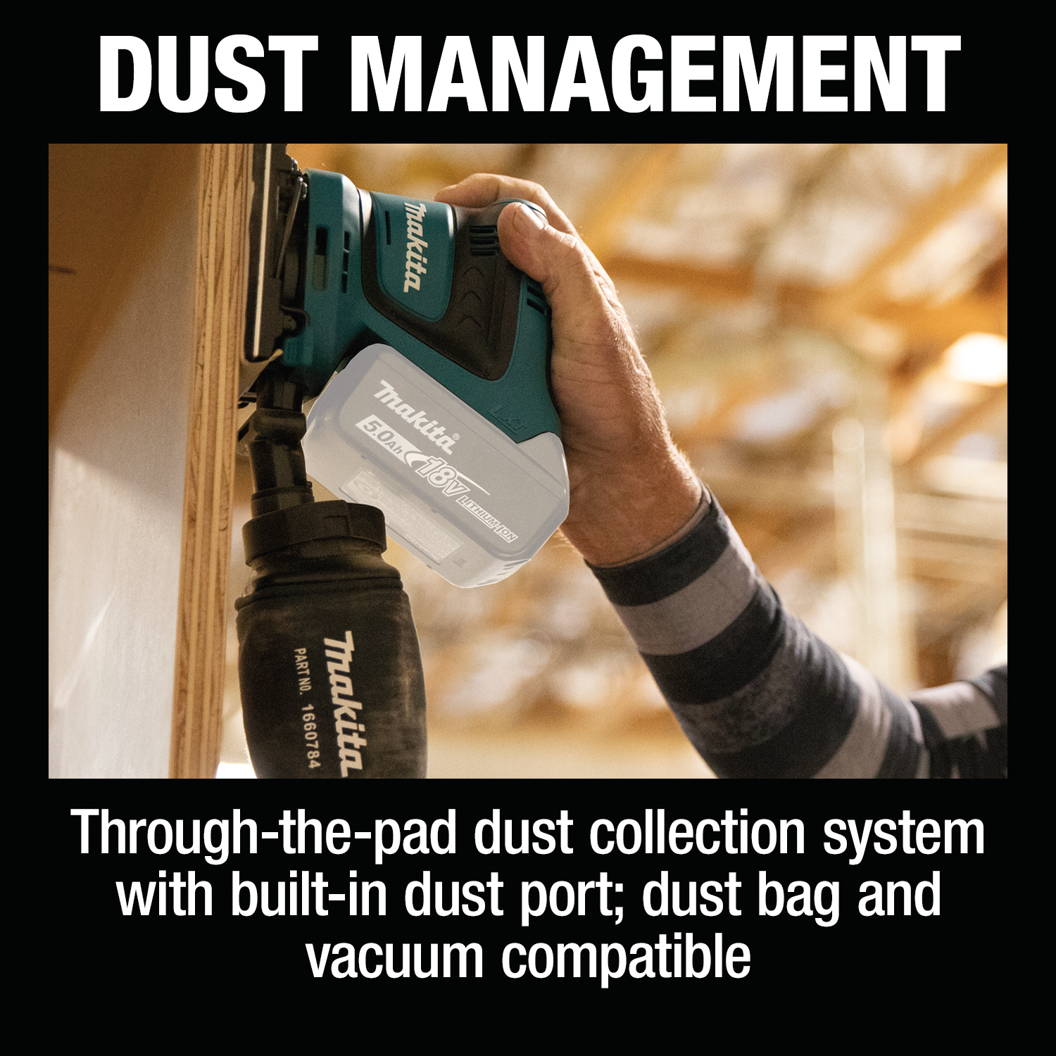 Makita XOB02Z - 18V LXT® Lithium‑Ion Cordless 1/4 Sheet Finishing Sander
