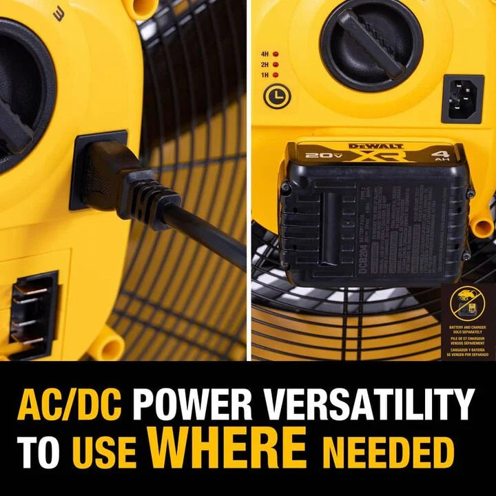 DEWALT DXF1850B - 18" 20V AC/DC 4000 CFM Drum Fan