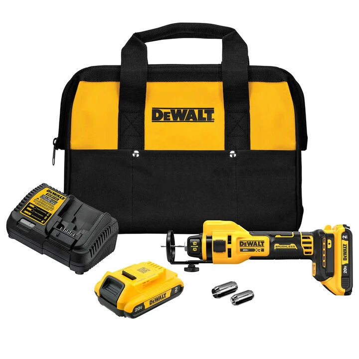 DEWALT DCE555D2 - 20V MAX XR® Brushless Drywall Cut-Out Tool Kit