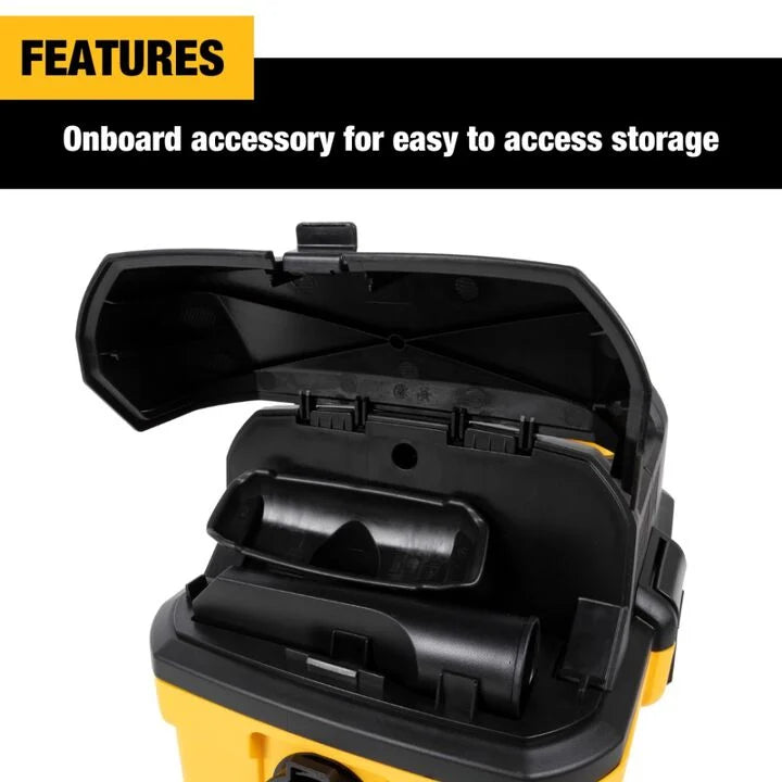 DEWALT DXV06G - 6-Gal Wall-Mounted Wet/Dry Vacuum With Wireless On/Off Control