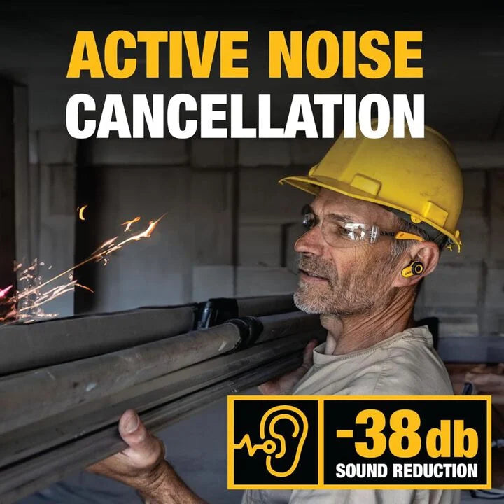 DEWALT DXMA1902097 - Jobsite Pro-X2 38 dB Wireless Earbuds with ANC and Charging Case