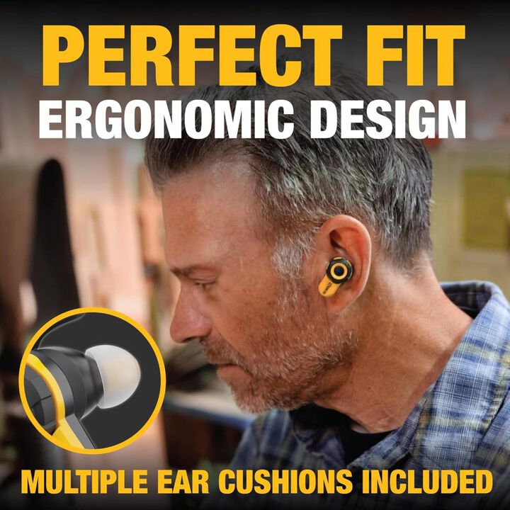 DEWALT DXMA1902097 - Jobsite Pro-X2 38 dB Wireless Earbuds with ANC and Charging Case