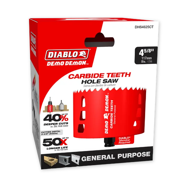 Diablo DHS4625CTR - 4-5/8" Demo Demon™ Carbide Teeth Rough-In Hole Saw