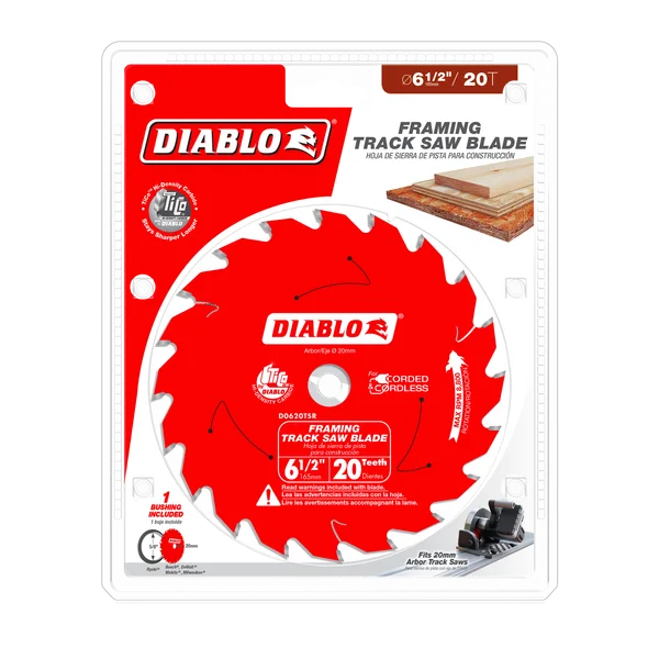 Diablo D0620TSR - 6-1/2" 20-Teeth Track Saw Blade for Framing