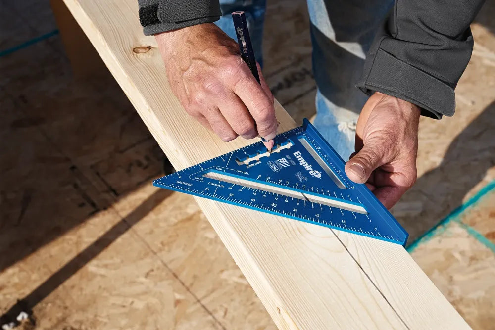 EMPIRE E2994 - 7" TRUE BLUE Laser Etched Rafter Square