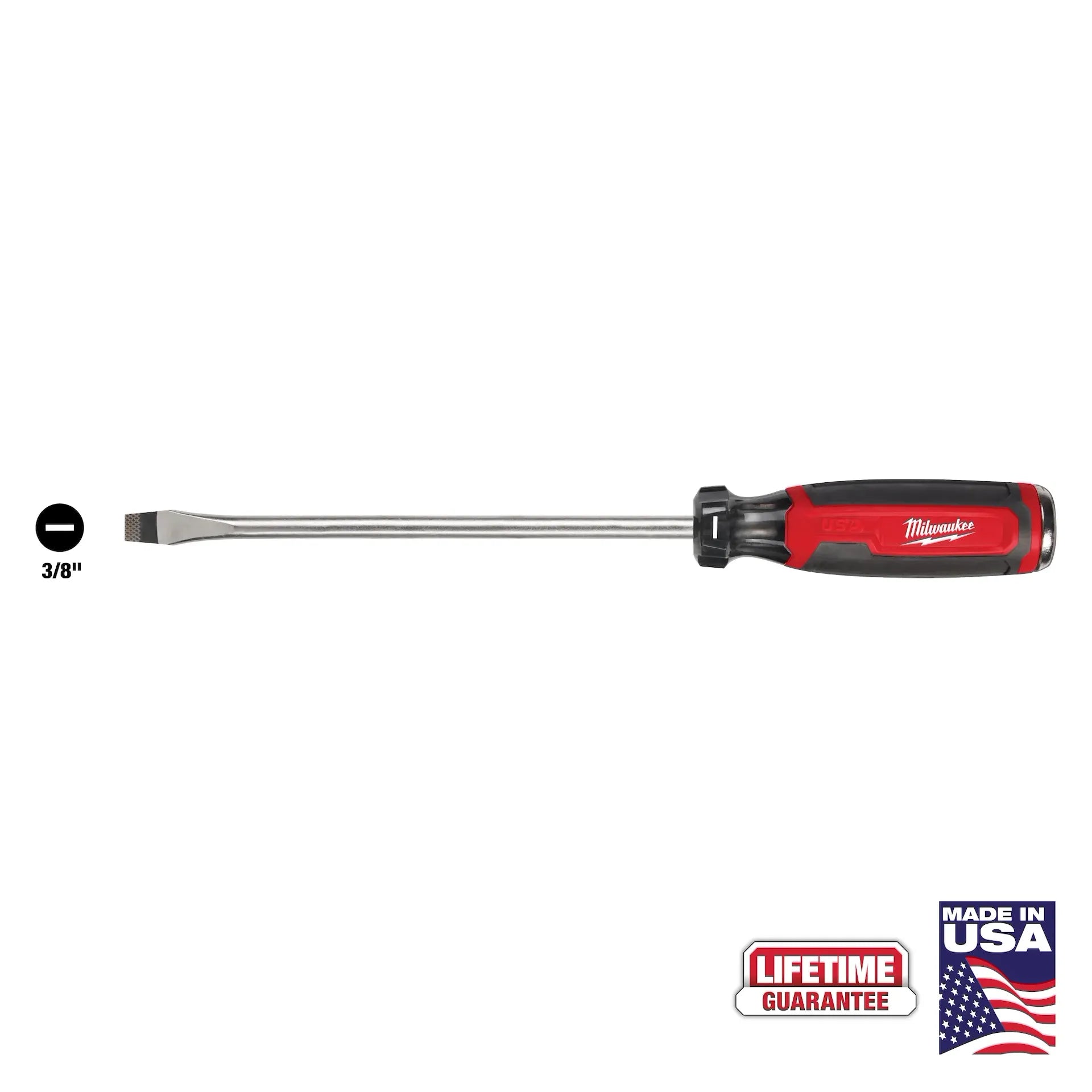 Milwaukee MT210 - 3/8" Slotted 8" Cushion Grip Demolition Screwdriver (USA)