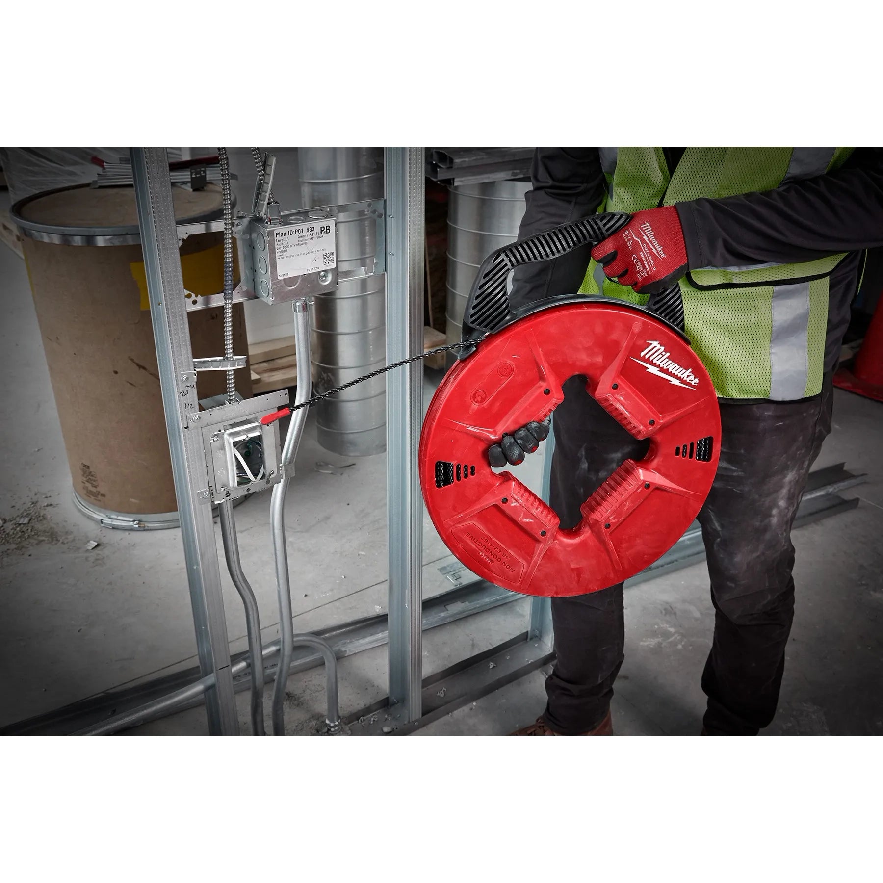 Milwaukee 48-22-4197 - 200' Polyester Fish Tape w/ Flexible Metal Leader