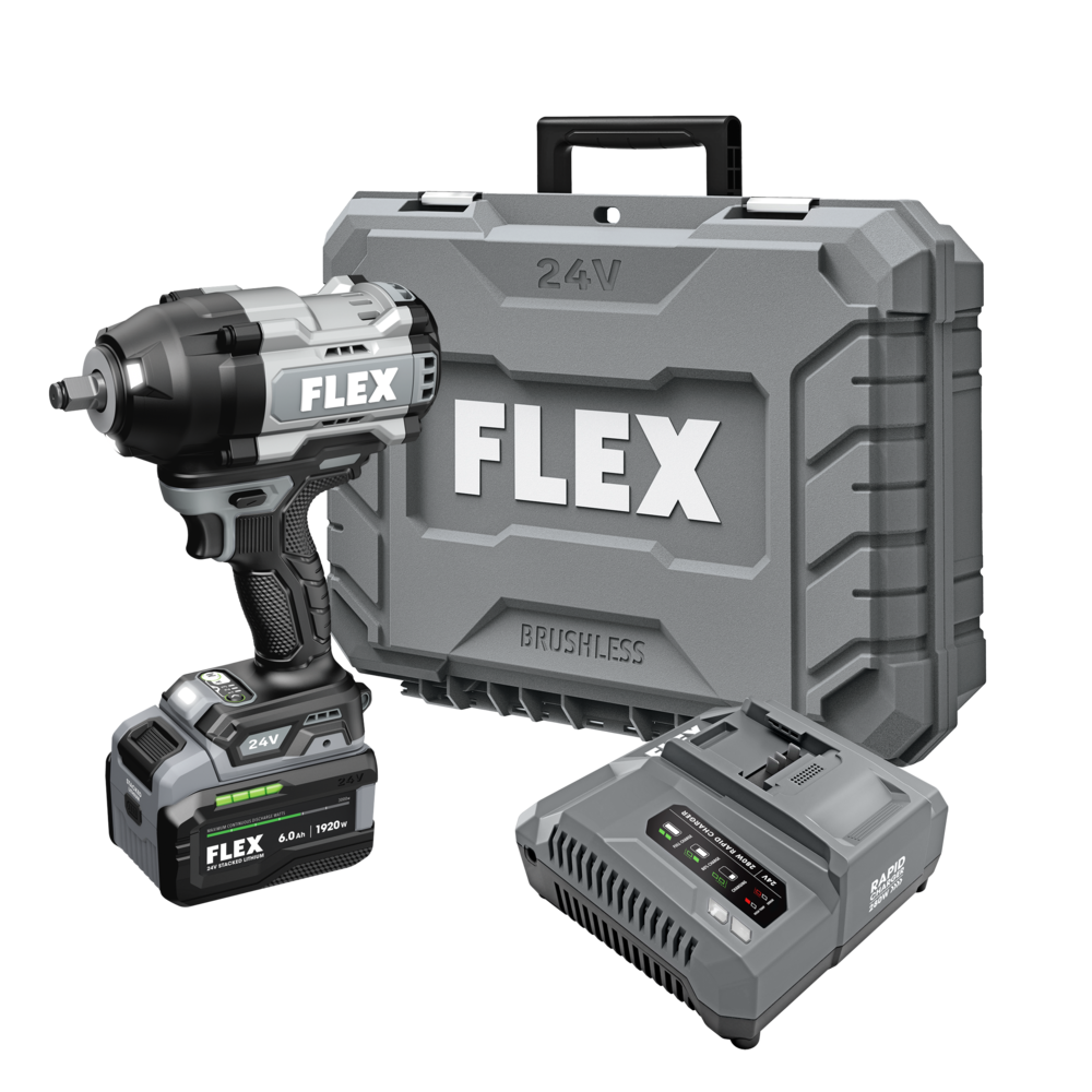 FLEX FX1472-1H - 24V 1/2" High-Torque Impact Wrench Stacked Lithium Kit
