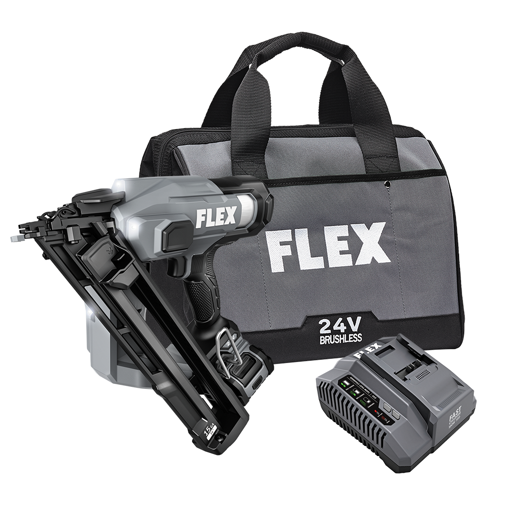FLEX FX4311B-1A - 24V 15Ga Angled Finish Nailer Kit